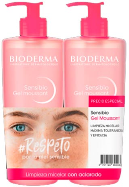 Гель для вмивання обличчя Bioderma Sensibio 2 x 500 мл (3701129804933 ...