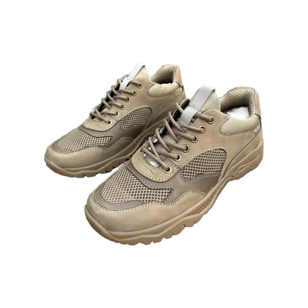 Тактичні літні кросівки/тактичне взуття, що дихає, сітка 3D (без поролону), колір койот, розмір 38 (105011-38) - зображення 1