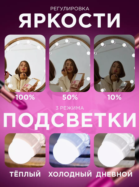 Лампочки для зеркала светодиодные vanit mirror lights белые - изображение 3