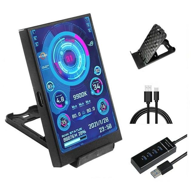 Дополнительный экран компьютера 3,5-дюймовый IPS TYPE-C Option 9 (sv3181) - изображение 1