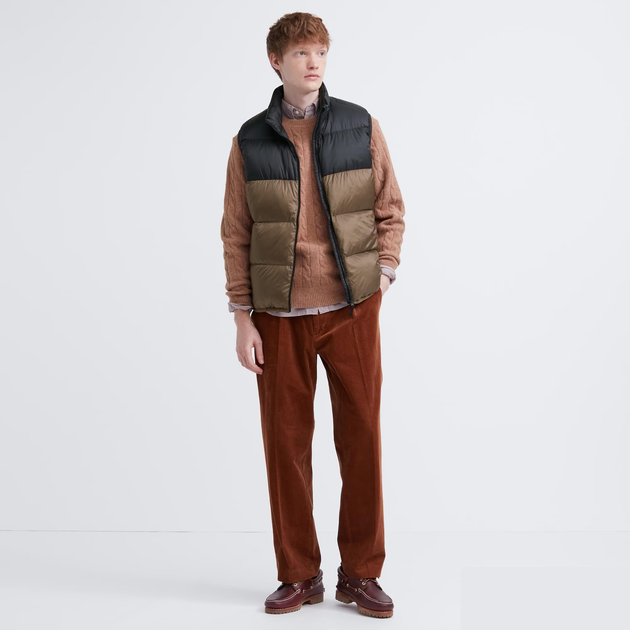 Жилетка Uniqlo розмір L коричнева (463244) - Фото 2 Жилетка Uniqlo розмір L коричнева (463244) - изображение 2