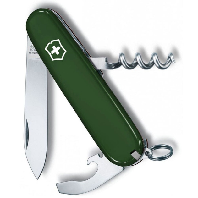 Складаний швейцарський ніж Victorinox Waiter Green 9in1 Vx03303.4 - зображення 2