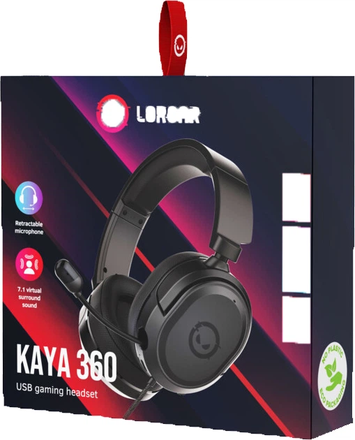 Słuchawki Lorgar Kaya 360 Gaming 7.1 USB Black (LRG-GHS360) - obraz 8
