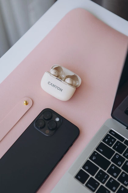 Słuchawki Canyon OnGo TWS-10 ANC ENC Beige (CNS-TWS10BG) - obraz 9