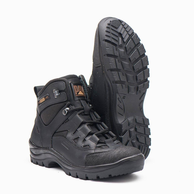 Берцы демисезонные тактические ботинки PAV 501 черные кожаные с мембраной Winterfrost 43 - изображение 2