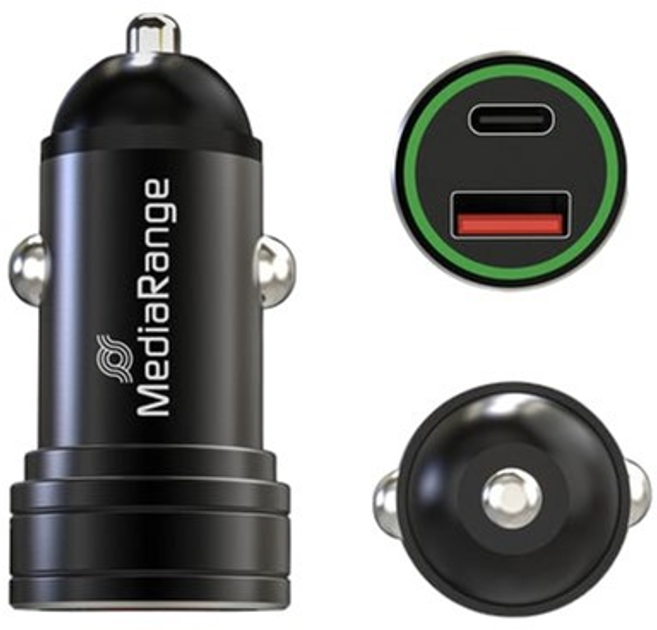 Автомобільний зарядний пристрій Mediarange 20W Quick Charge 2.0 Black (MRMA120) - зображення 3