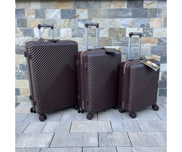Валіза дорожня велика 97л Wings Коричневий з ABS Plus пластик кодовий замок TSA та телескопічна ручка - изображение 2