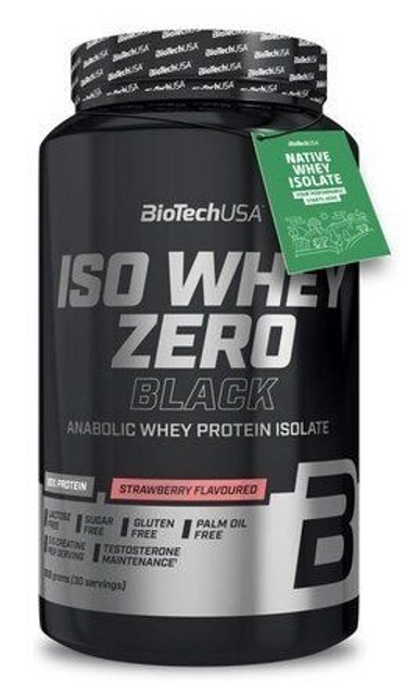 Protein Biotech ISO Whey Zero Black 908 g Truskawka (5999076251346) - obraz 1