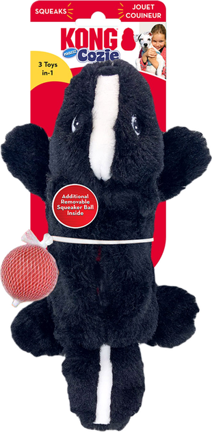 Іграшка для собак Kong Cozie Pocketz Skunk 29 cм Black (0035585503578) - зображення 1