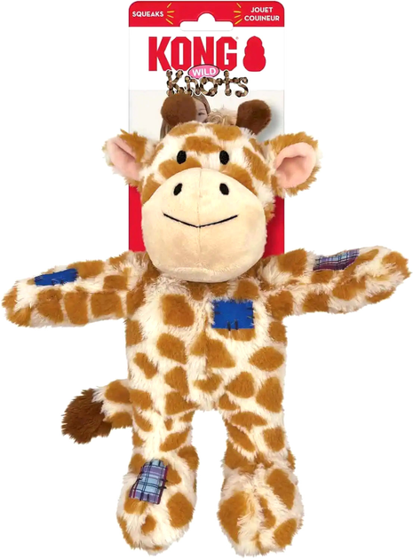 Zabawka dla psów Kong Wild Knots Giraffe Squeak Toy 14 cm Multicolour (0035585509372) - obraz 1