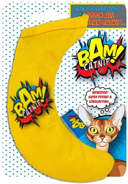 Zabawka z kocimiętką dla kotów Bam! Toy with Catnip Banana 16 cm Yellow (5033190020065) - obraz 1