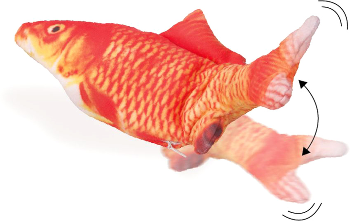 Zabawka interaktywna dla kotów Flamingo Flounder Electric Fish 30 x 13 x 4.5 cm Orange (5400585177077) - obraz 2