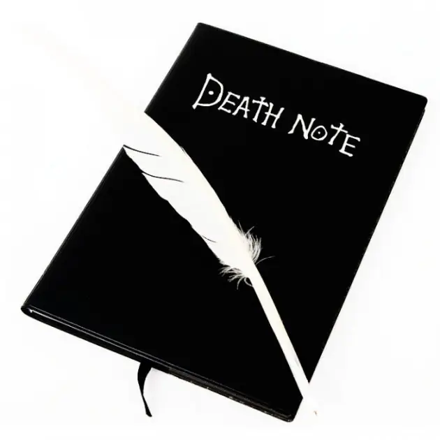 Щоденник (блокнот) з аніме Зошит смерті Death Note з пером та кулоном Чорний - Фото 4 Щоденник (блокнот) з аніме Зошит смерті Death Note з пером та кулоном Чорний - зображення 4