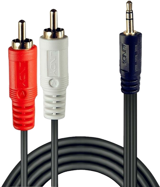 Kabel Lindy 3.5-mm jack - 2 x RCA-jack 5 m (4002888356831) - obraz 1