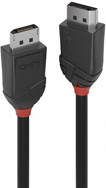 Kabel Lindy Black Line DisplayPort 1 m Black (4002888364911) - obraz 1