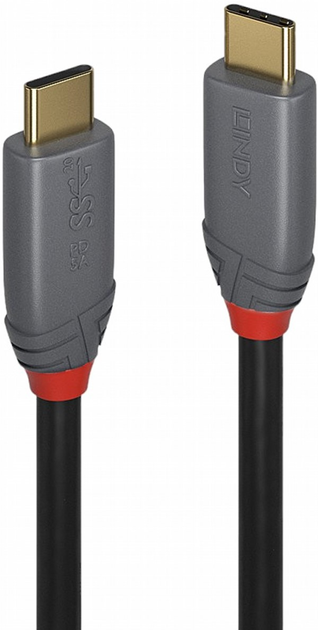 Kabel Lindy Anthra Line USB Type-C - USB Type-C 1 m (4002888369015) - obraz 1