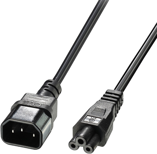 Kabel Lindy Power IEC-C14 - IEC-C7 2 m Black (4002888303415) - obraz 1