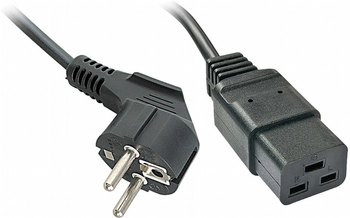Kabel Lindy Power Schuko - IEC-C19 2 m Black (4002888303446) - obraz 1