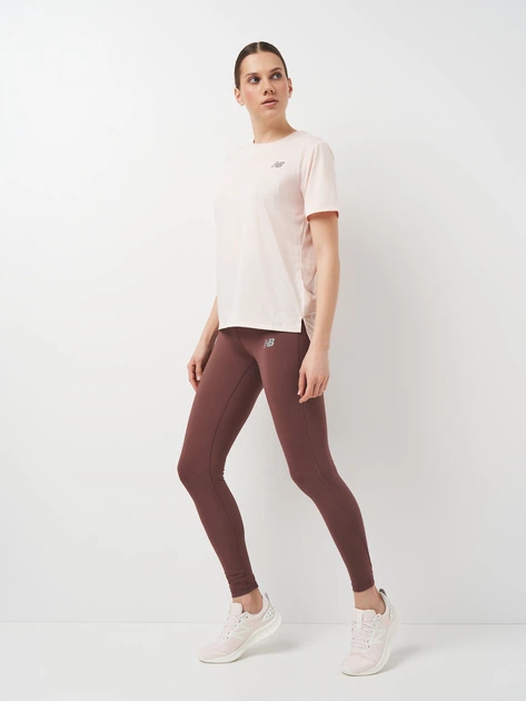 Спортивная футболка для бега женская New Balance Prfm WT41222OUK M Бледно-розовая (197375379234) - изображение 2