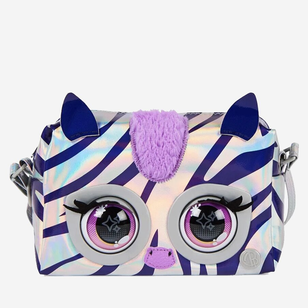 Сумка інтерактивна для дівчинки Spin Master Purse Pets Metallic Magic Zebra Різнокольорова (0778988455906) - зображення 2