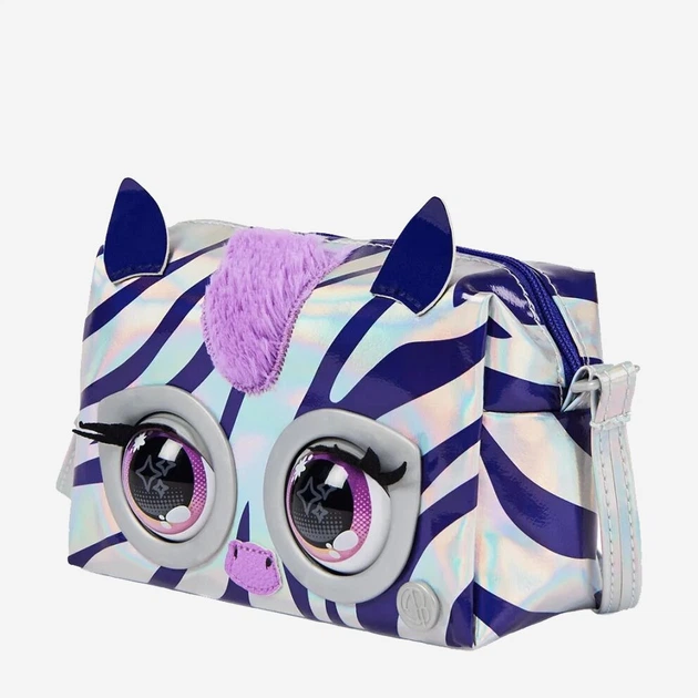 Torebka interaktywna dla dziewczynki Spin Master Purse Pets Metallic Magic Zebra Wielokolorowa (0778988455906) - obraz 4