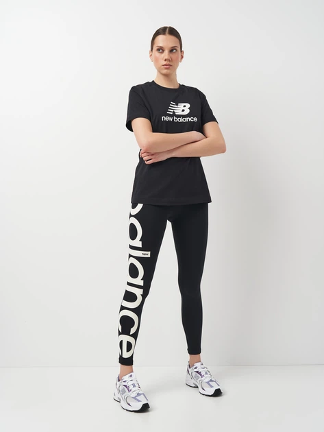 Футболка бавовняна довга жіноча New Balance Sport Essentials Jersey Logo WT41502 M Чорна (197375382968) - зображення 3