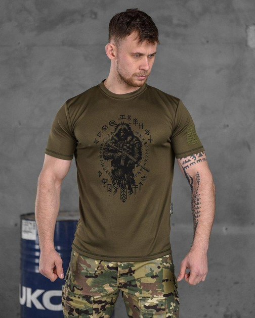 Тактическая мужская потоотводящая футболка Oblivion Берсерк S олива (85784) - изображение 1