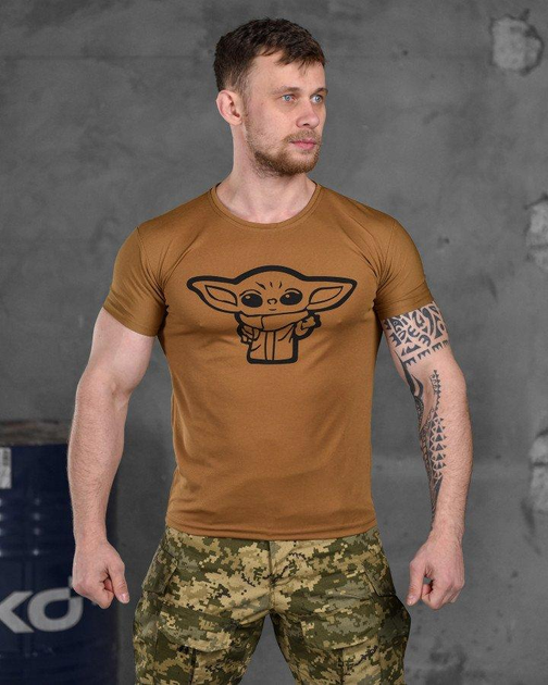 Тактическая мужская потоотводящая футболка Yoda M койот (85825) - изображение 1