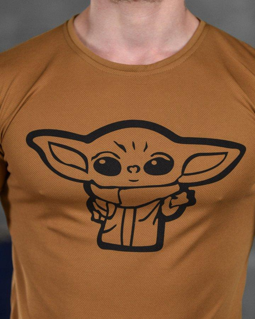 Тактическая мужская потоотводящая футболка Yoda XL койот (85825) - изображение 2