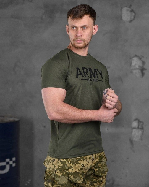 Армійська чоловіча футболка ARMY потовідвідна L олива (85828) - зображення 2