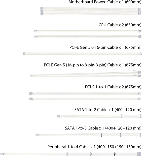 Zasilacz ASUS TUF Gaming 1000 W Gold White Edition (TUF-GAMING-1000G-WHITE) - obraz 14