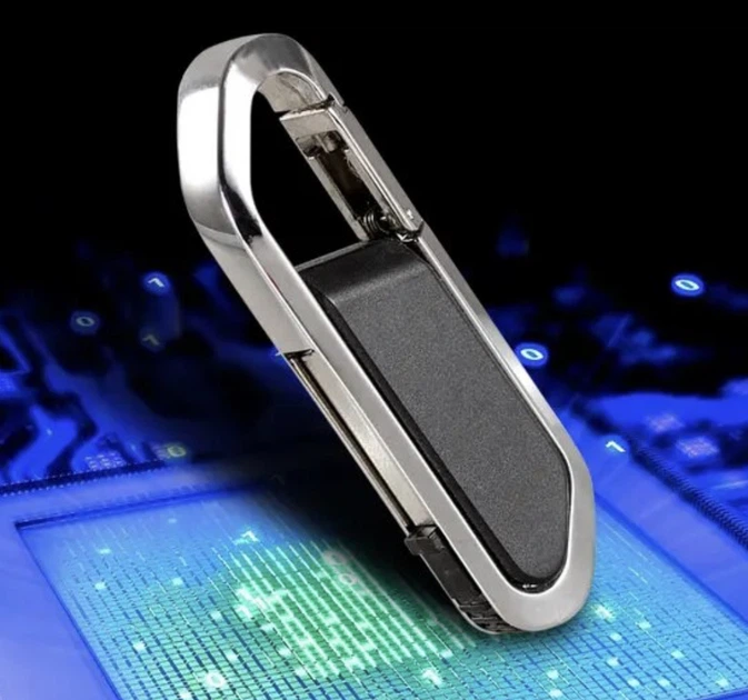 USB Флешка UDisc Брелок Карабін 64Gb Black - зображення 2