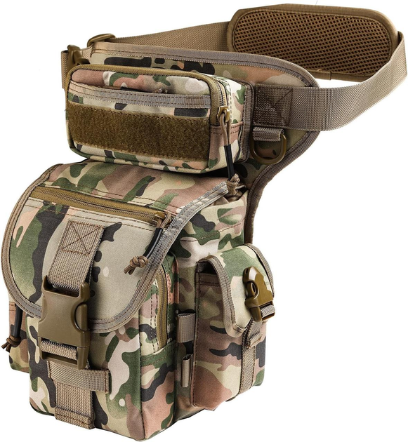 Армійська набедрена сумка на ногу тактична сумка на пояс військова мультикам - зображення 1