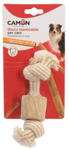 Іграшка для собак Camon Coffee Tree with Rope 20 см (8019808226910) - зображення 1