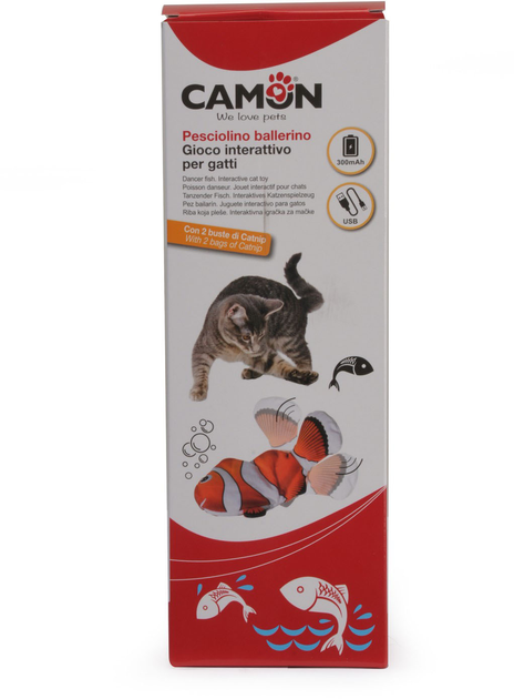 Interaktywna zabawka dla kotów Camon Cat Toy Tańcząca ryba Nemo 27 cm (8019808225159) - obraz 1