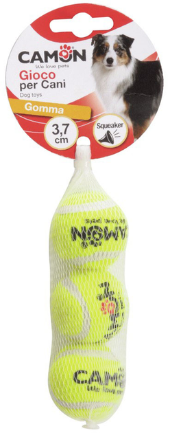 Zabawka dla psów Camon Piłka tenisowa z dźwiękiem 6.2 cm (8019808199788) - obraz 1