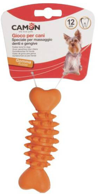 Zabawki do gryzienia dla psów Camon Dental kość gumowa z kolcami 16 cm (8019808063515) - obraz 1
