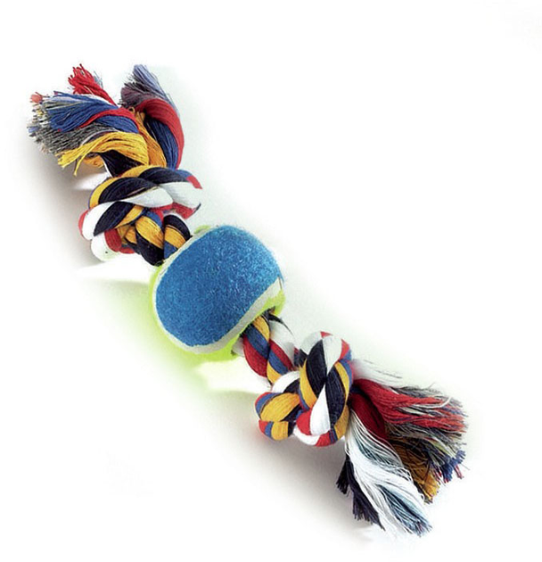 Іграшка для собак Camon Мотузка з м'ячем 26 см (8019808044088) - зображення 1