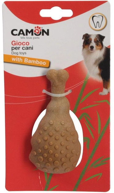 Іграшка для собак Camon Бамбукова кістка Куряча ніжка 11 см (8019808223063) - зображення 1