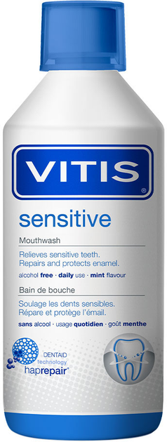 Ополіскувач для порожнини рота Dentaid Vitis Sensitive 500 мл (8427426061958) - зображення 1