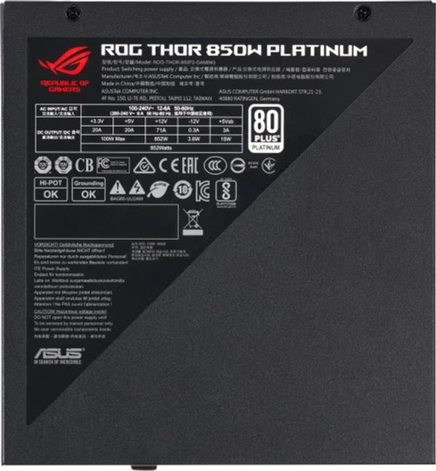 Zasilacz ASUS ROG Thor Platinum II 80 Plus Platinum 850W (90YE00L2-B0NA00) - obraz 10
