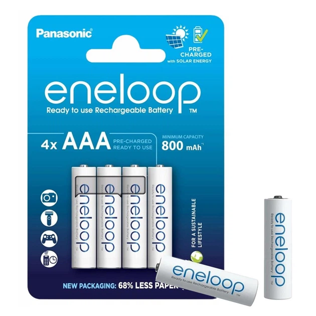 Акумулятори Panasonic Eneloop AAA NI-MH 800 mAh Eco Box (BK-4MCCE/4BE ...