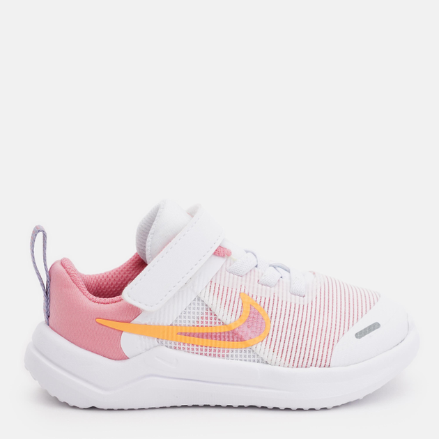 Акція на Дитячі кросівки для дівчинки Nike Downshifter 12 Nn (Tdv) DM4191-100 27 (10C) White/Laser Orange-Coral Chalk-Sea Coral від Rozetka