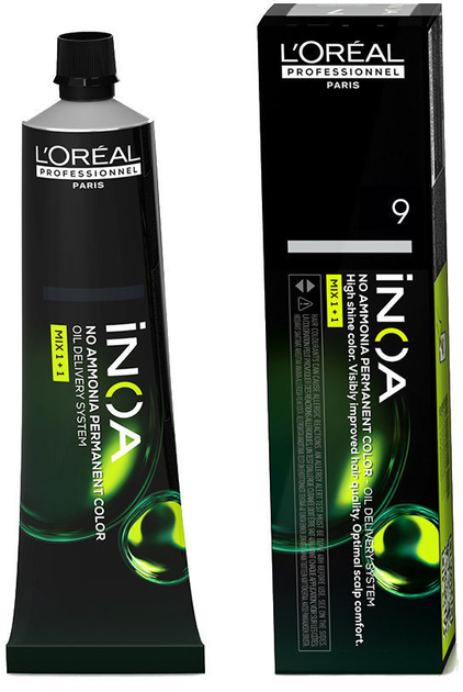 Крем-фарба з окислювачем L'Oreal Paris Professionnel Inoa no Ammonia Permanent Color 9 60 г (3474637134563) - зображення 1