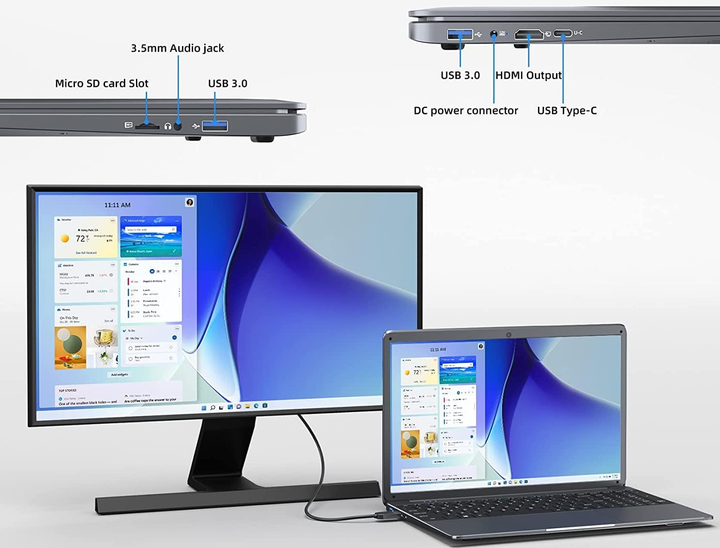 Ноутбук 15.6" SGIN X15 Intel Celeron N5095 RAM 12GB SSD 512GB Windows 11 - изображение 5
