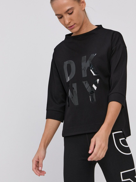 Акція на Світшот жіночий DKNY 3/4 Slv Pop Over DP9T7103-BLK S Чорний від Rozetka