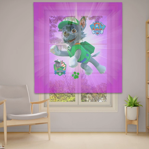 Римские шторы с цепочным карнизом DECOLIV Фотопечать 14-12 Тюль 40*170 ...