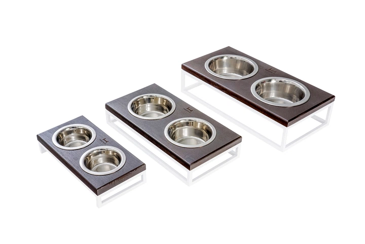 Миски та контейнери Harley and Cho Lunch Bar Brown Wood + White Миски на підставці M (3300047) - зображення 2