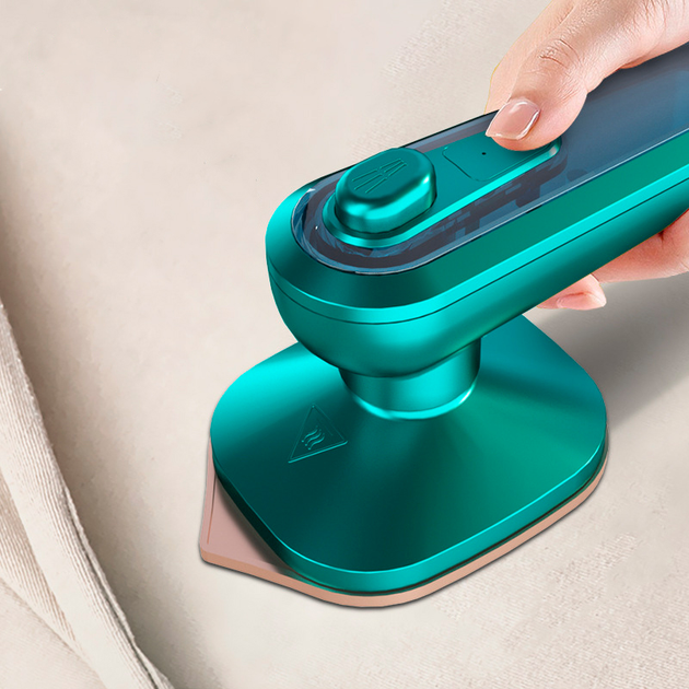 Портативный паровой утюг ручной отпариватель 0.06л 30Вт Lesko Steam Iron C020 Green - изображение 6