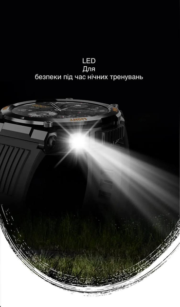 Умные водонепроницаемые смарт-часы COLMI V68 военного класса с 1,46-дюймовым дисплеем Ultra HD, черные "G" (79254109) - изображение 5
